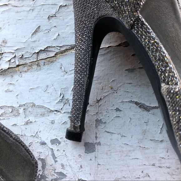Quipid Heels Size 8 Sparkly Silver - Picture 6 of 10